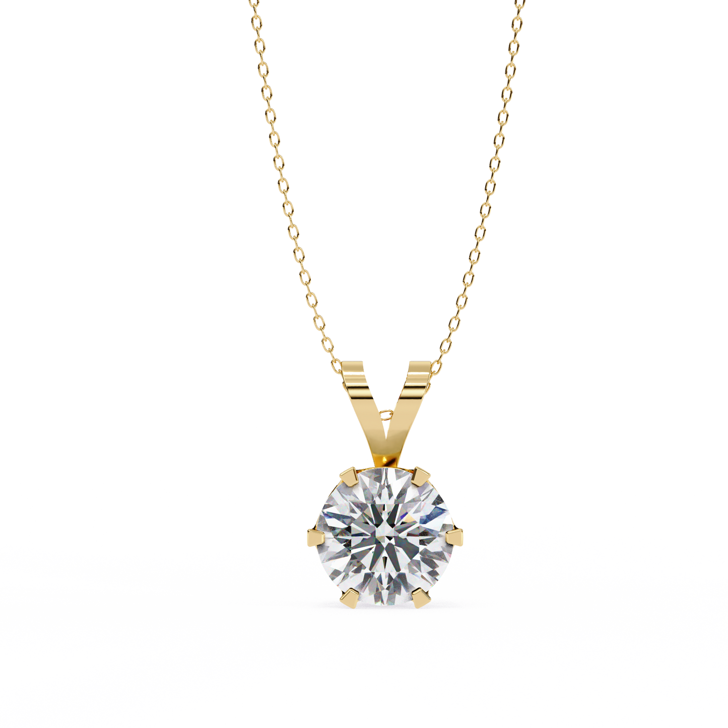 Auric Round Diamond Pendant (Chain Sold Separately)