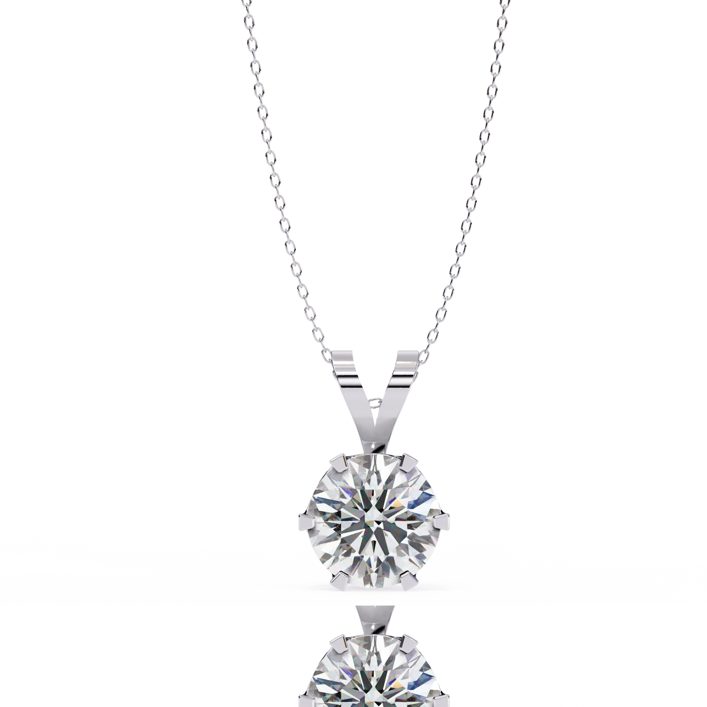 Auric Round Diamond Pendant (Chain Sold Separately)