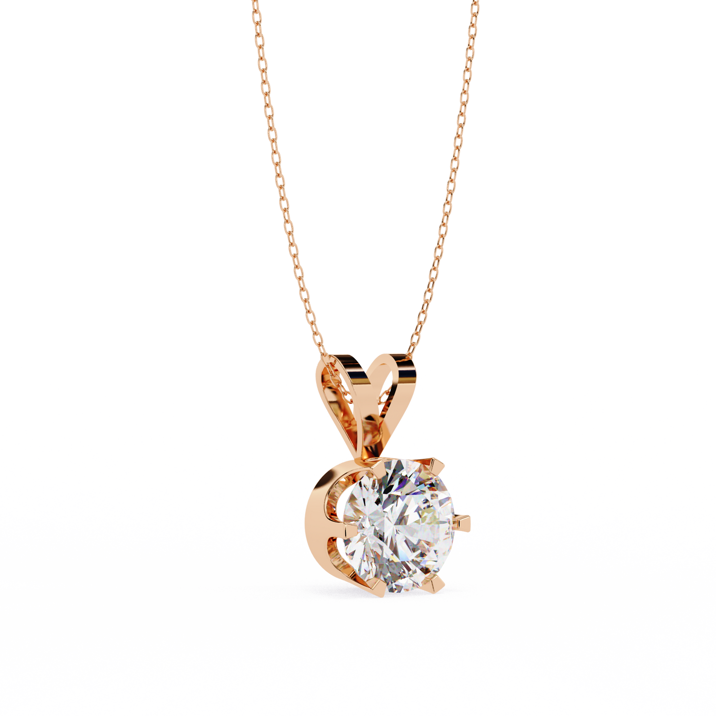 Auric Round Diamond Pendant (Chain Sold Separately)
