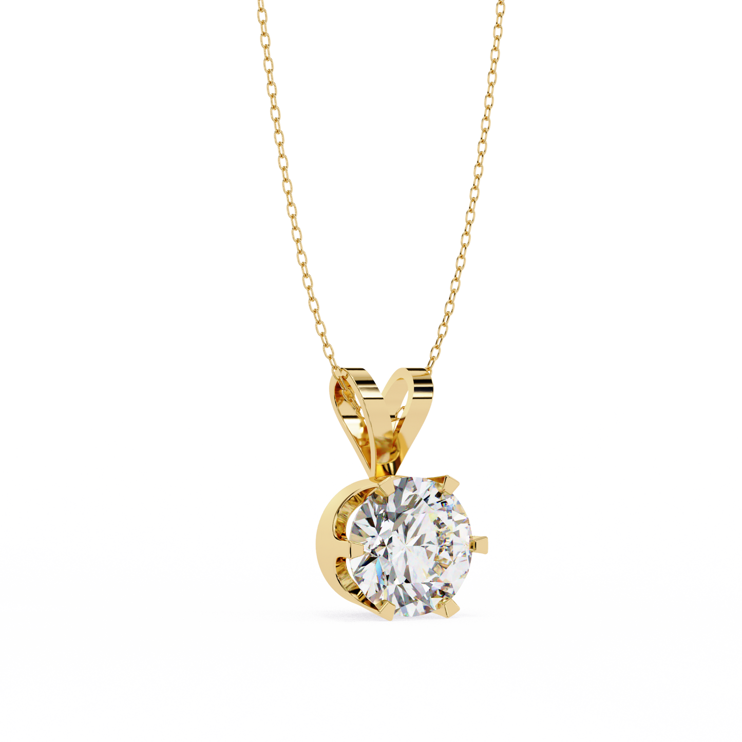 Auric Round Diamond Pendant (Chain Sold Separately)