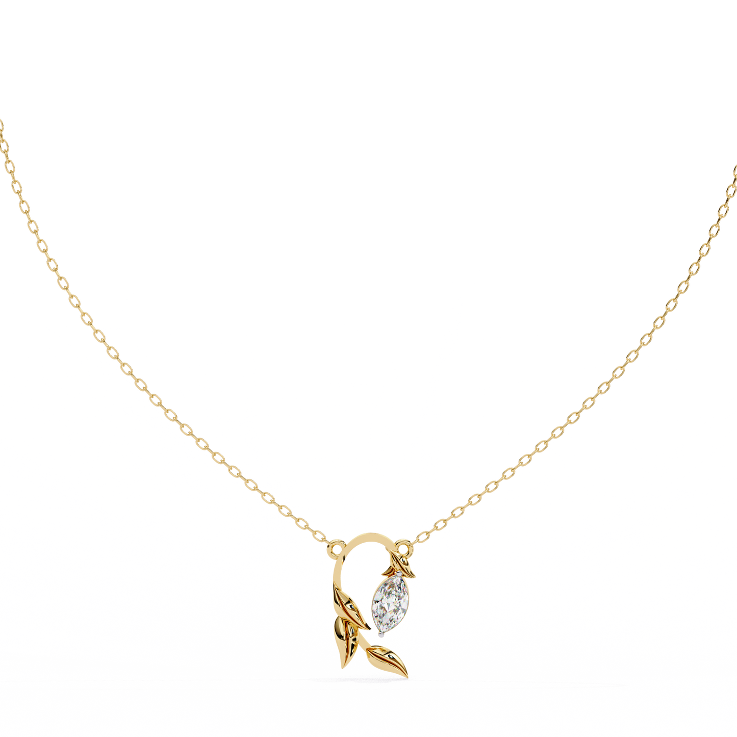 Bound Marquise Diamond Pendant