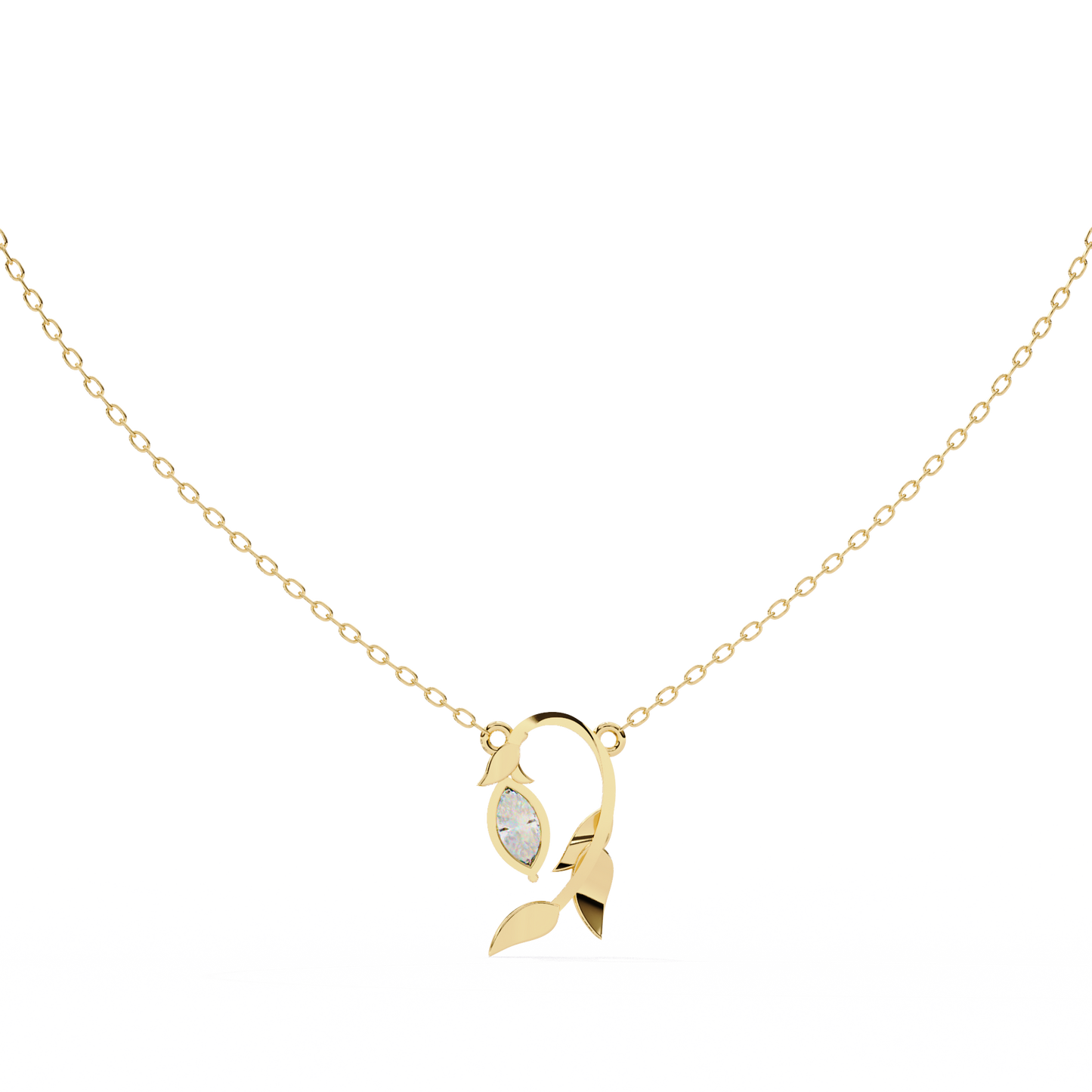 Bound Marquise Diamond Pendant