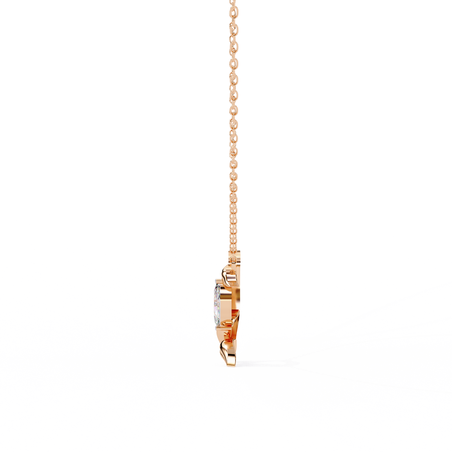 Bound Marquise Diamond Pendant