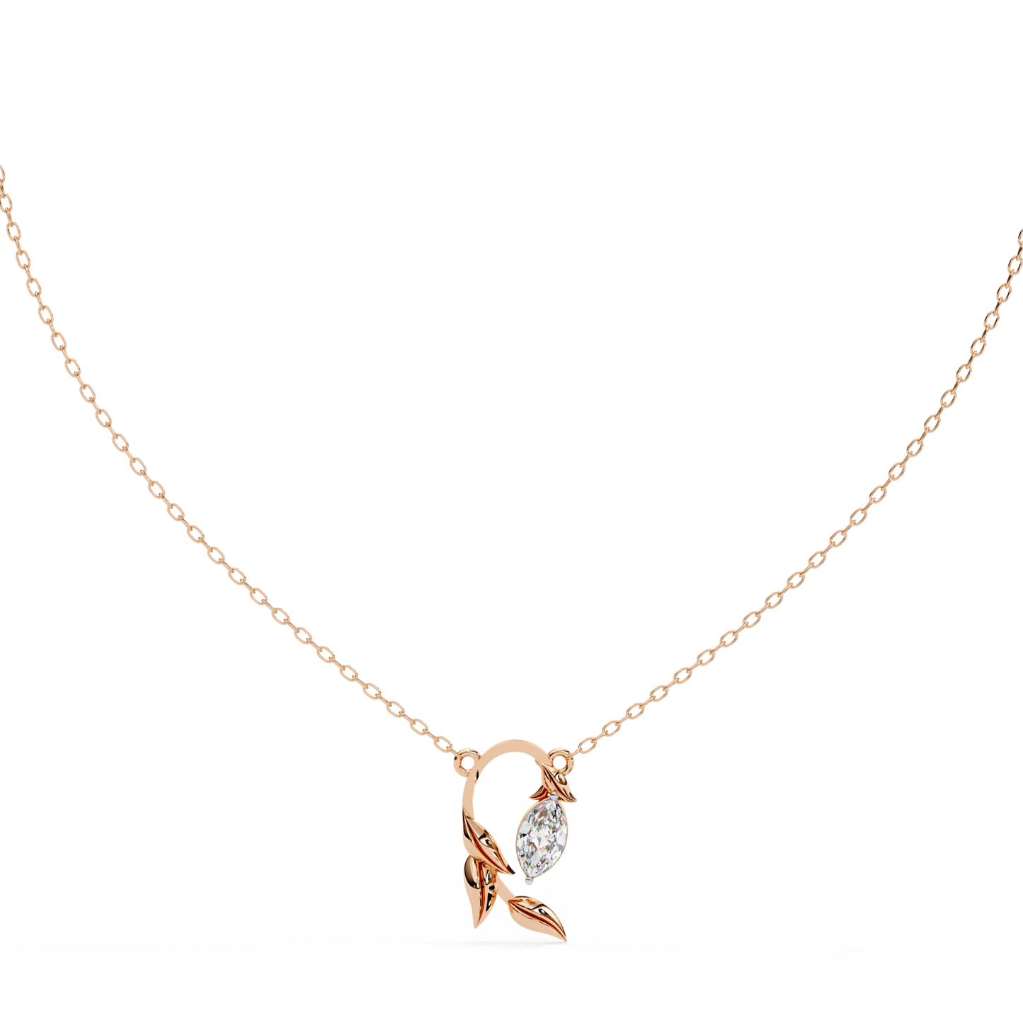 Bound Marquise Diamond Pendant