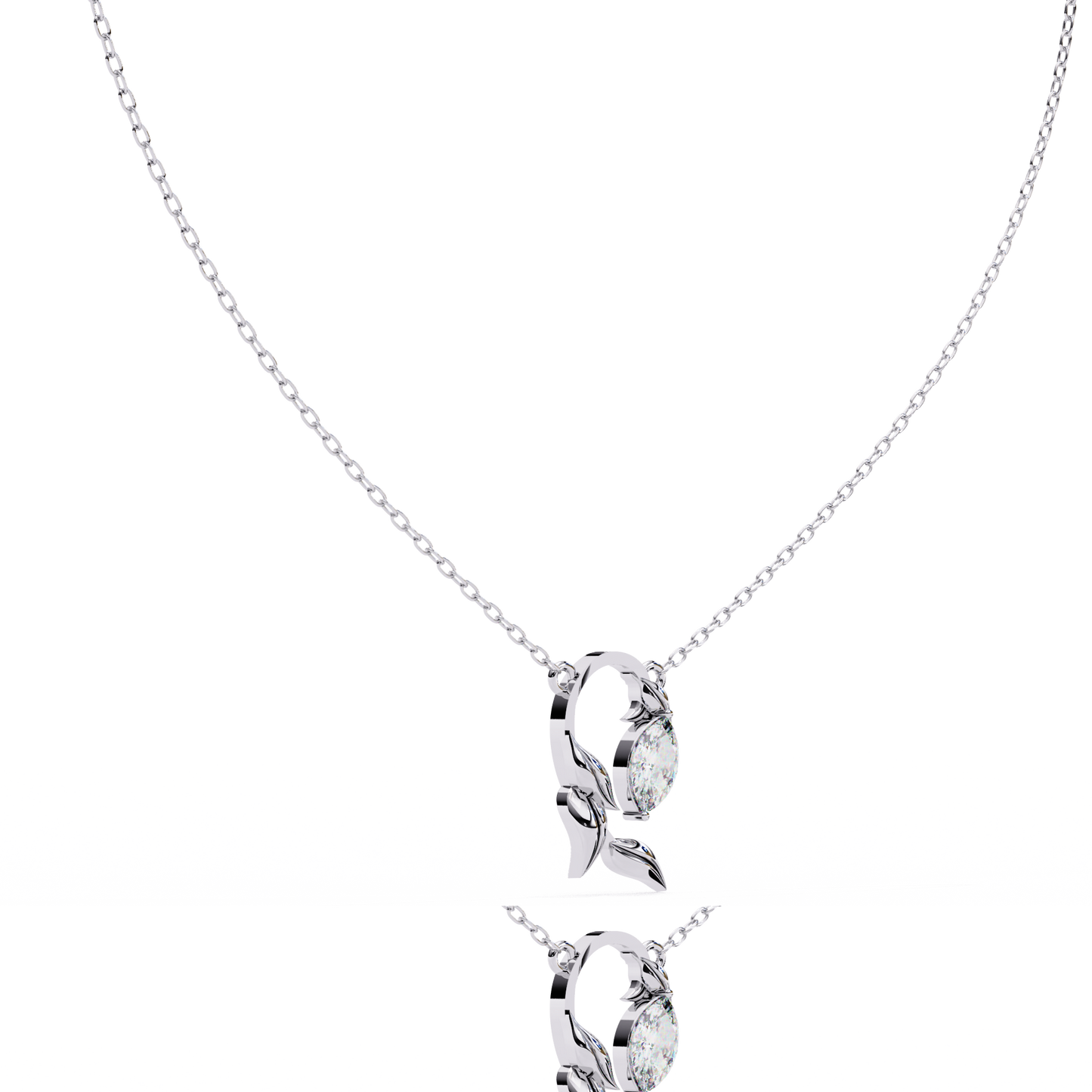 Bound Marquise Diamond Pendant