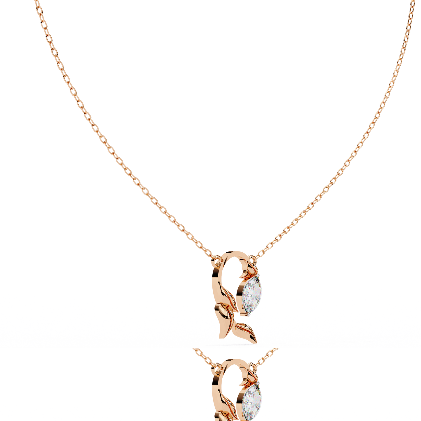 Bound Marquise Diamond Pendant