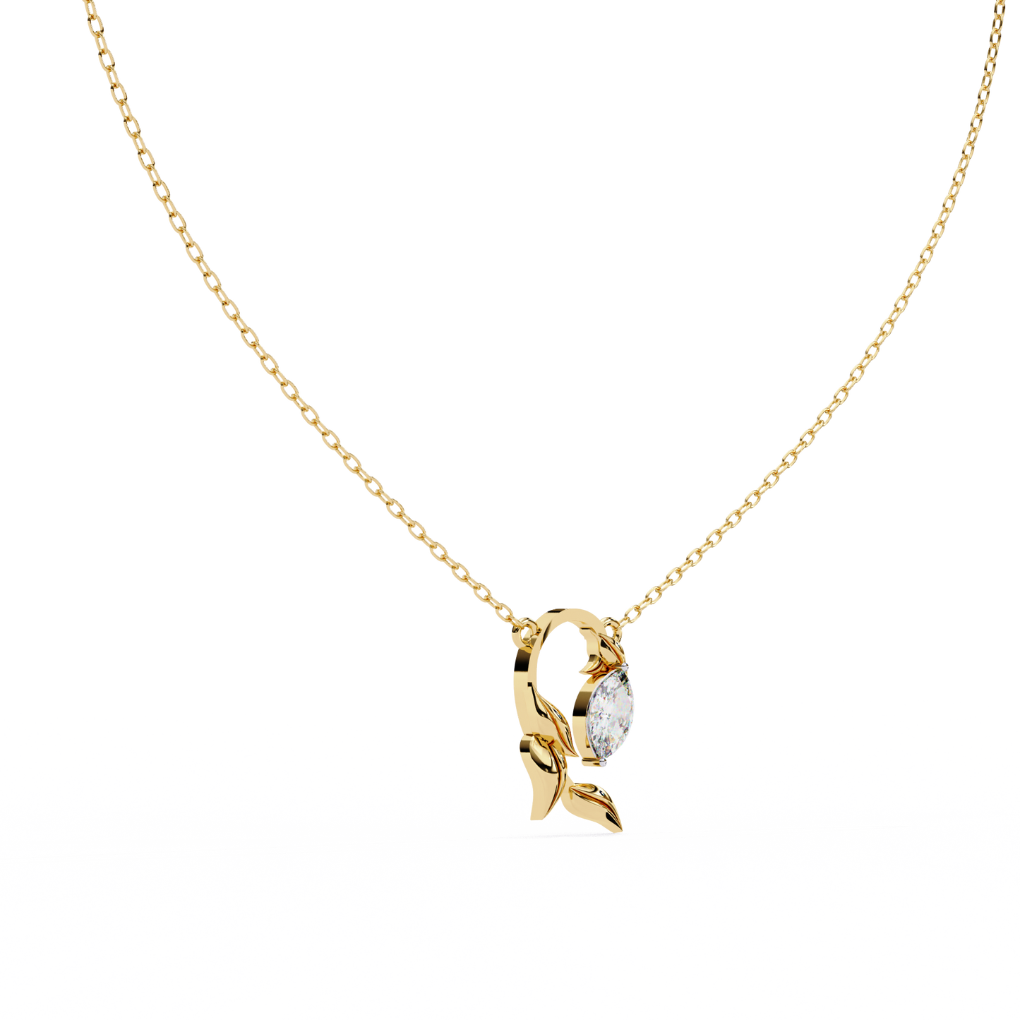 Bound Marquise Diamond Pendant