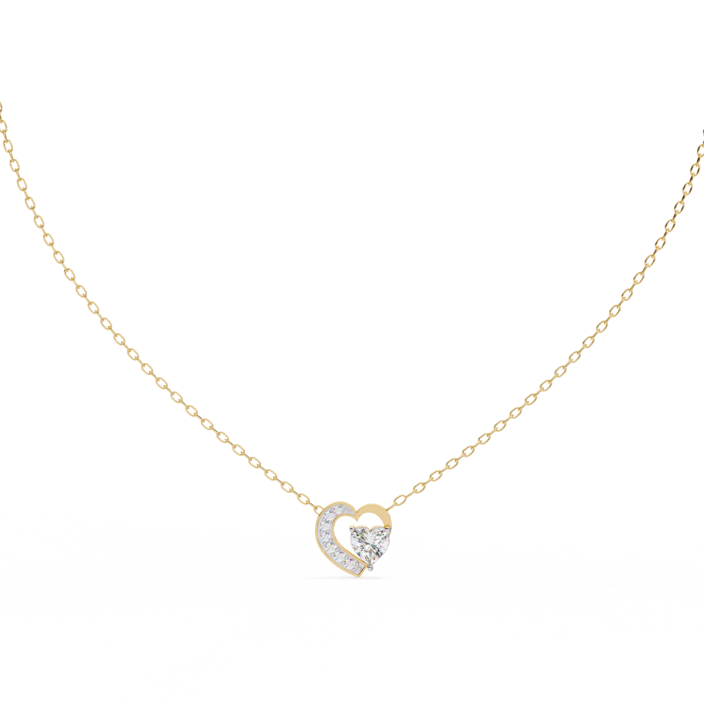 Bound Heart Diamond Pendant