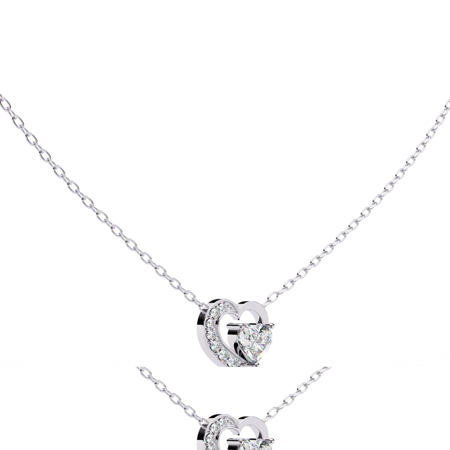 Bound Heart Diamond Pendant
