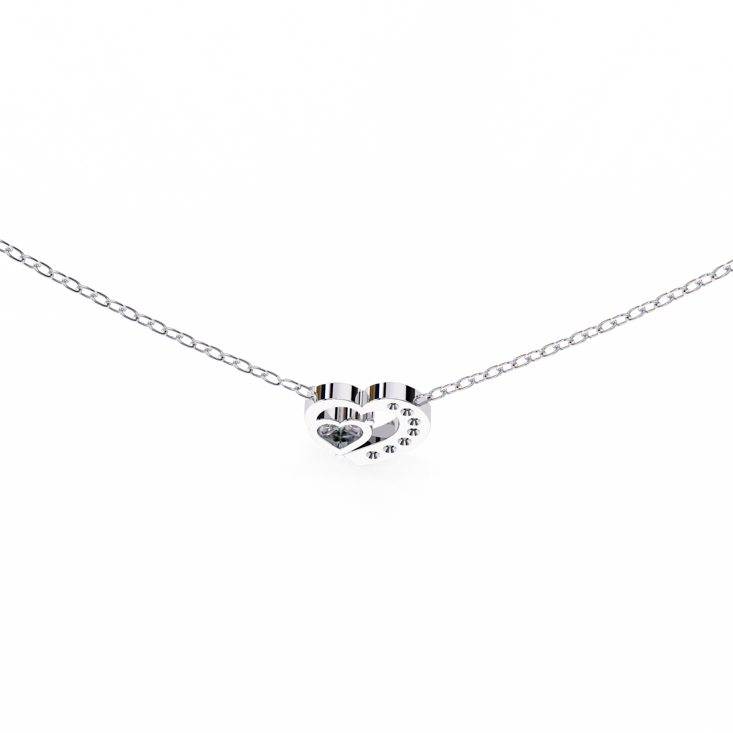 Bound Heart Diamond Pendant