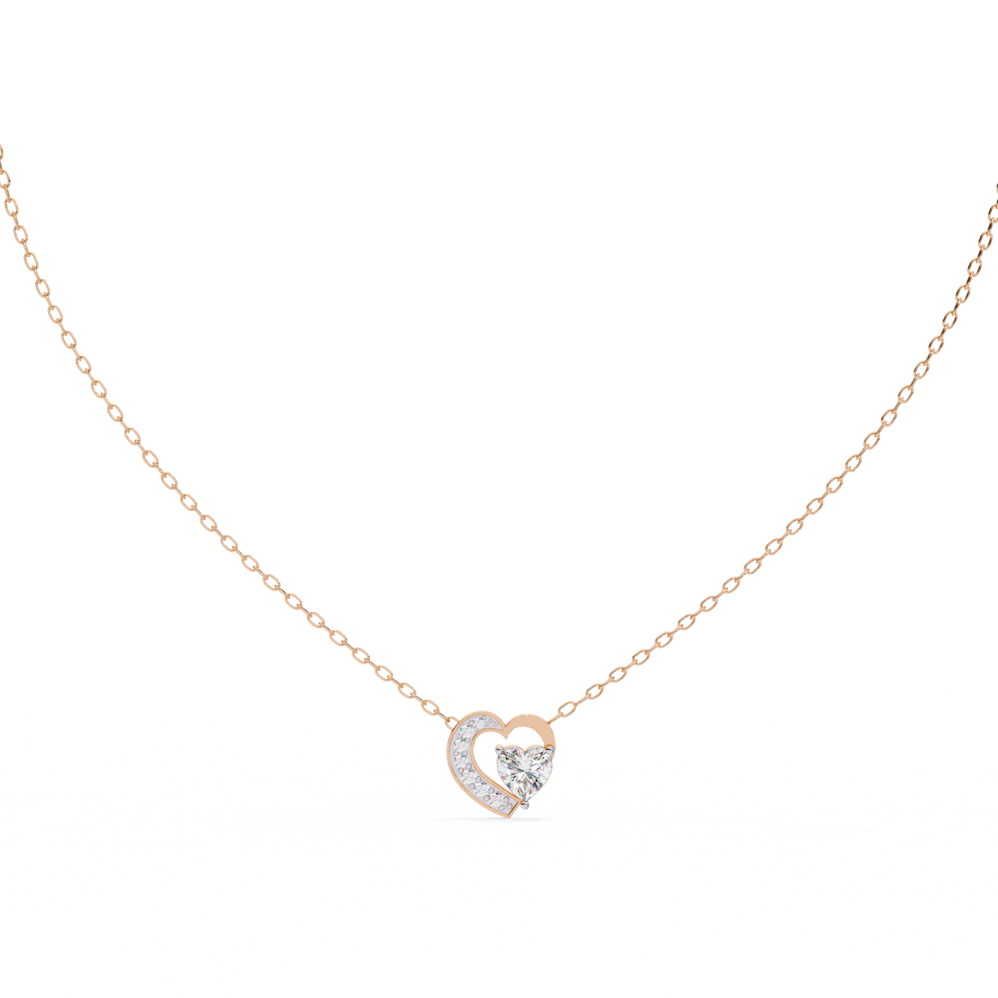Bound Heart Diamond Pendant