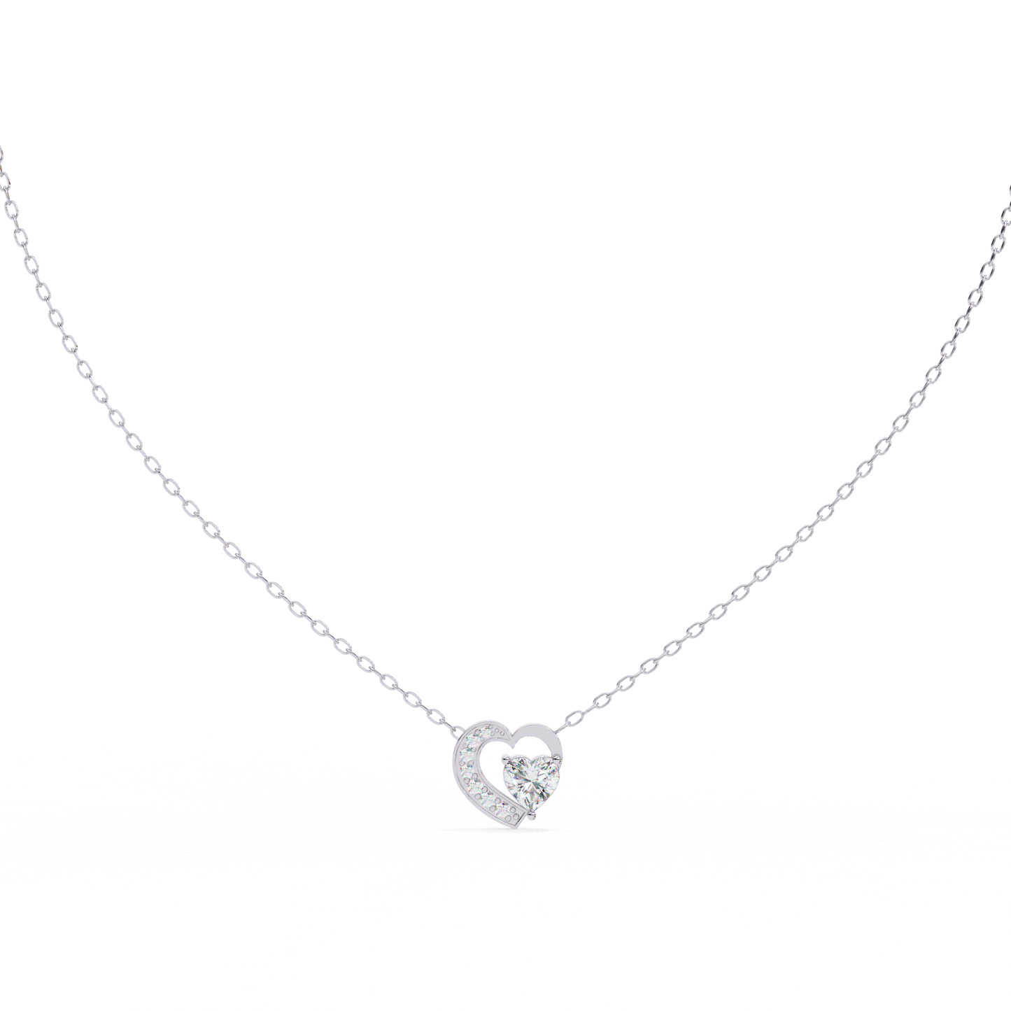 Bound Heart Diamond Pendant