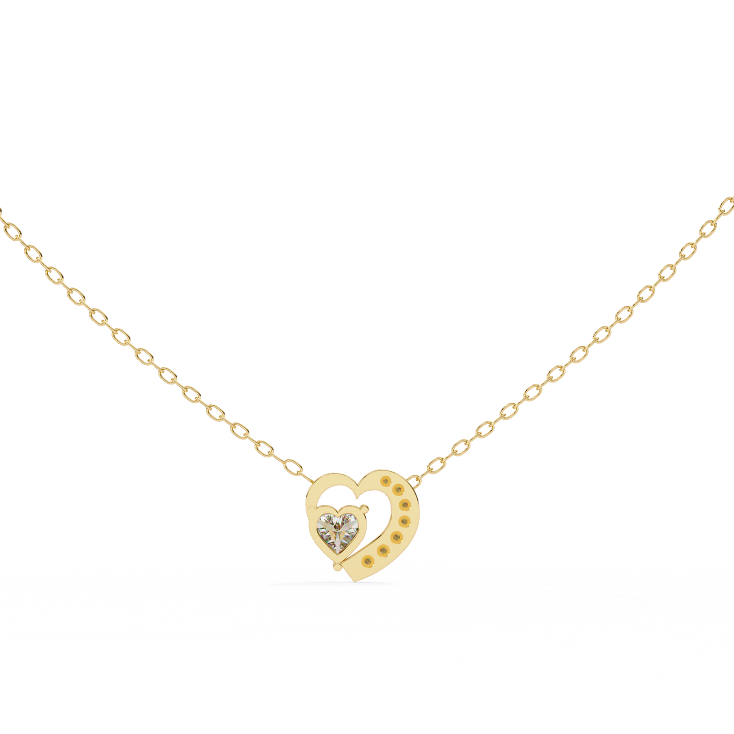 Bound Heart Diamond Pendant