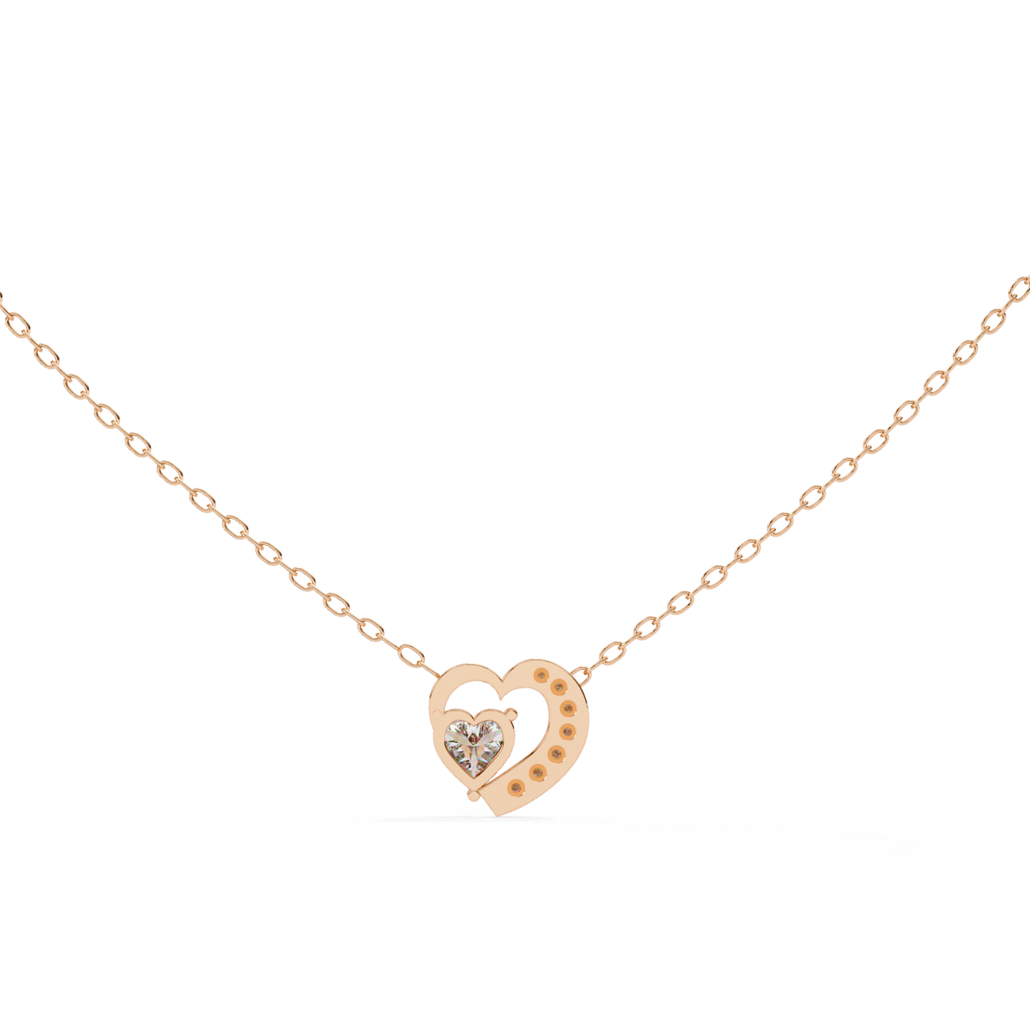 Bound Heart Diamond Pendant