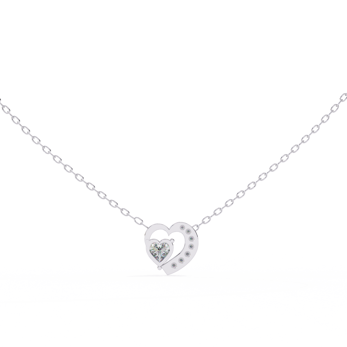 Bound Heart Diamond Pendant