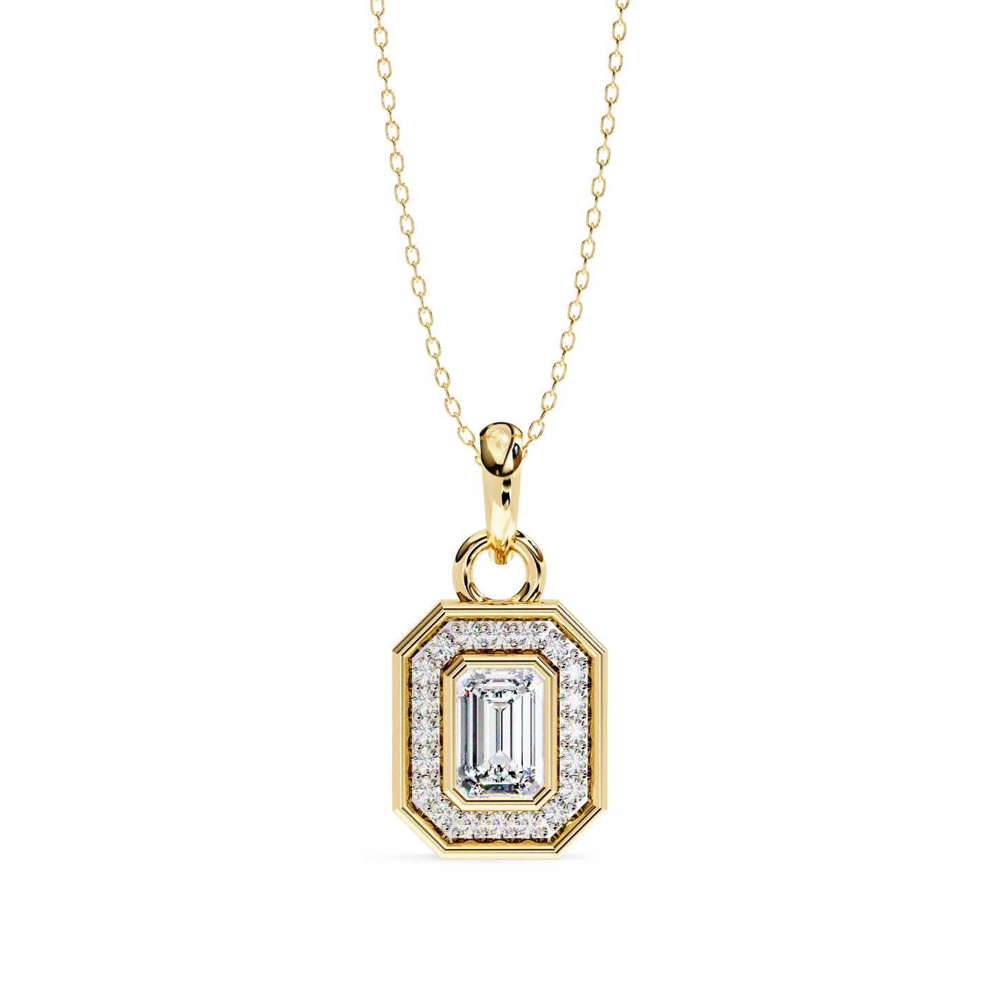 Aura Emerald Diamond Pendant (Chain Sold Separately)