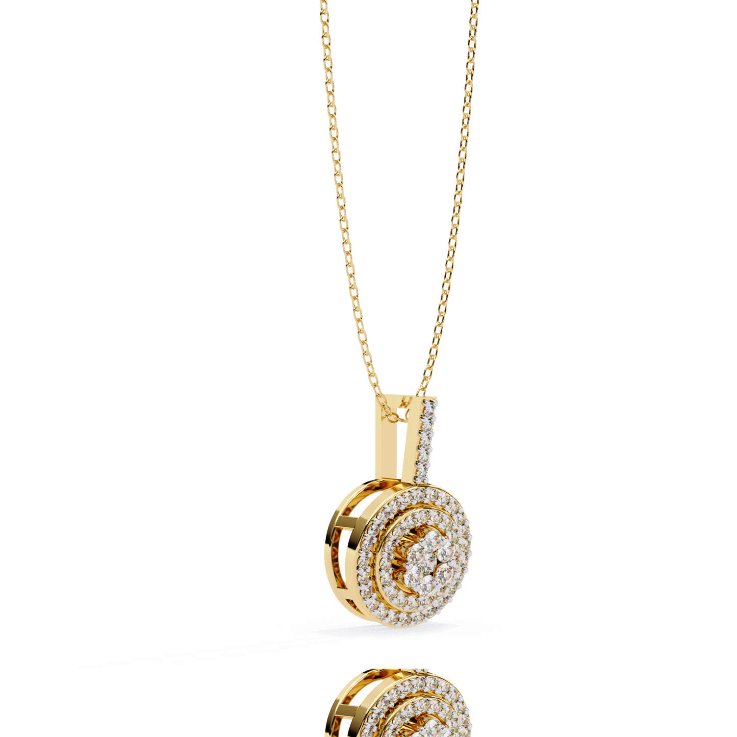 Buttercup Round Diamond Pendant (Chain Sold Separately)