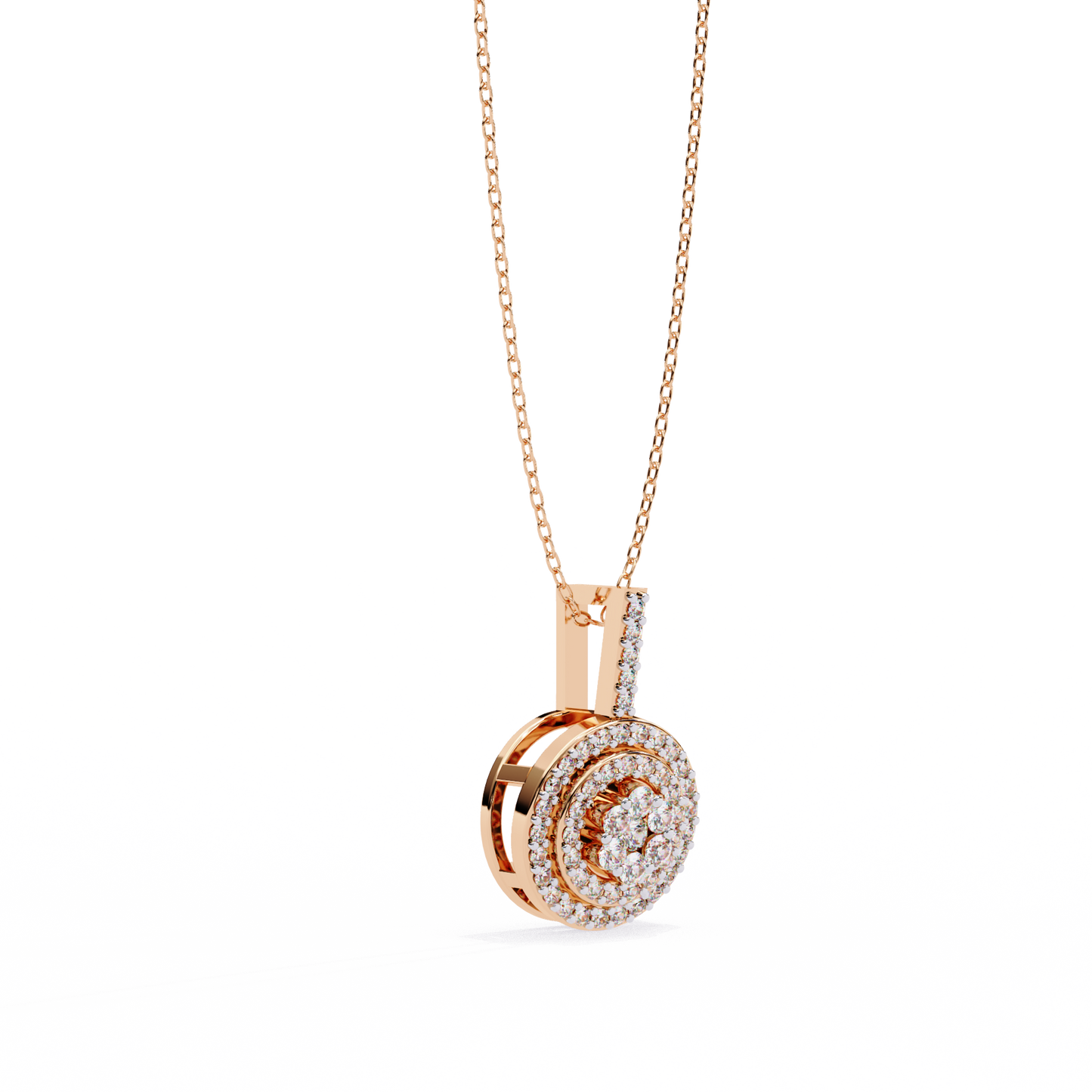Buttercup Round Diamond Pendant (Chain Sold Separately)