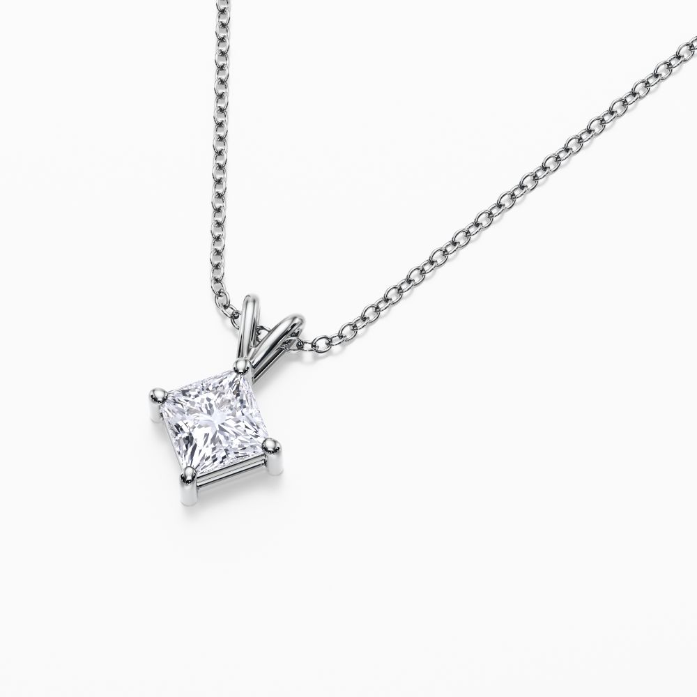 Princess Shape Lab Grown Diamond Pendant D VVS2