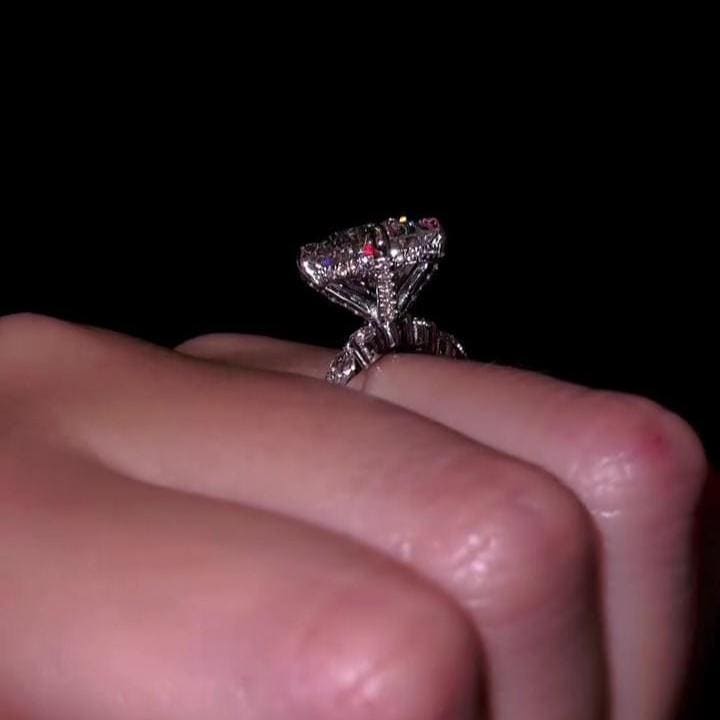 2 Carat Round hidden halo Pave Band Lab Grown Diamond ring  | IGI Certified D-E VS1-VVS2 | 14K / 18K Solid Gold | 1 to 5 Carat