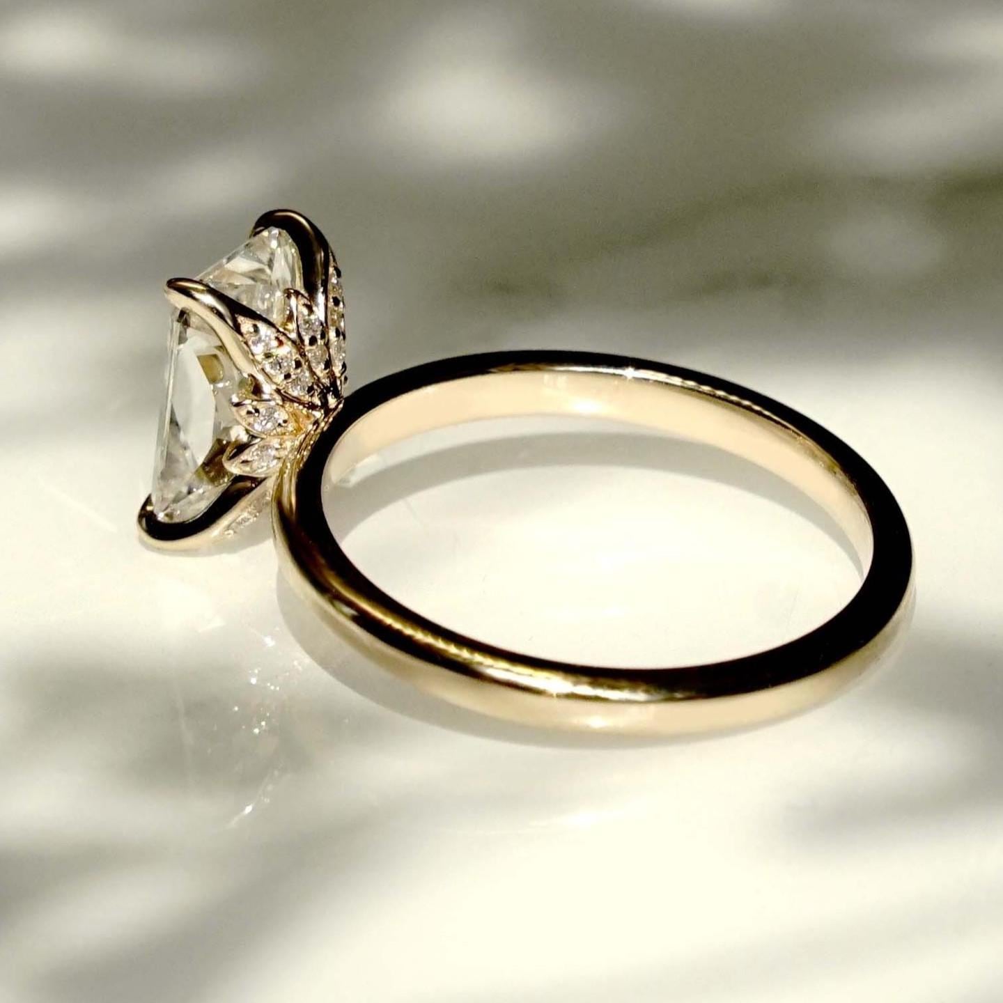 1 Carat Radiant Lab Grown Diamond  Ring  | IGI Certified D-E VS1-VVS2 | 14K / 18K Solid Gold | 1 to 2 Carat