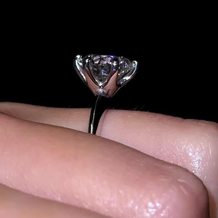 2 Carat Round 6 Prong Lab Grown Diamond Ring  | IGI Certified D-E VS1-VVS2 | 14K / 18K Solid Gold | 2  to 5 Carat