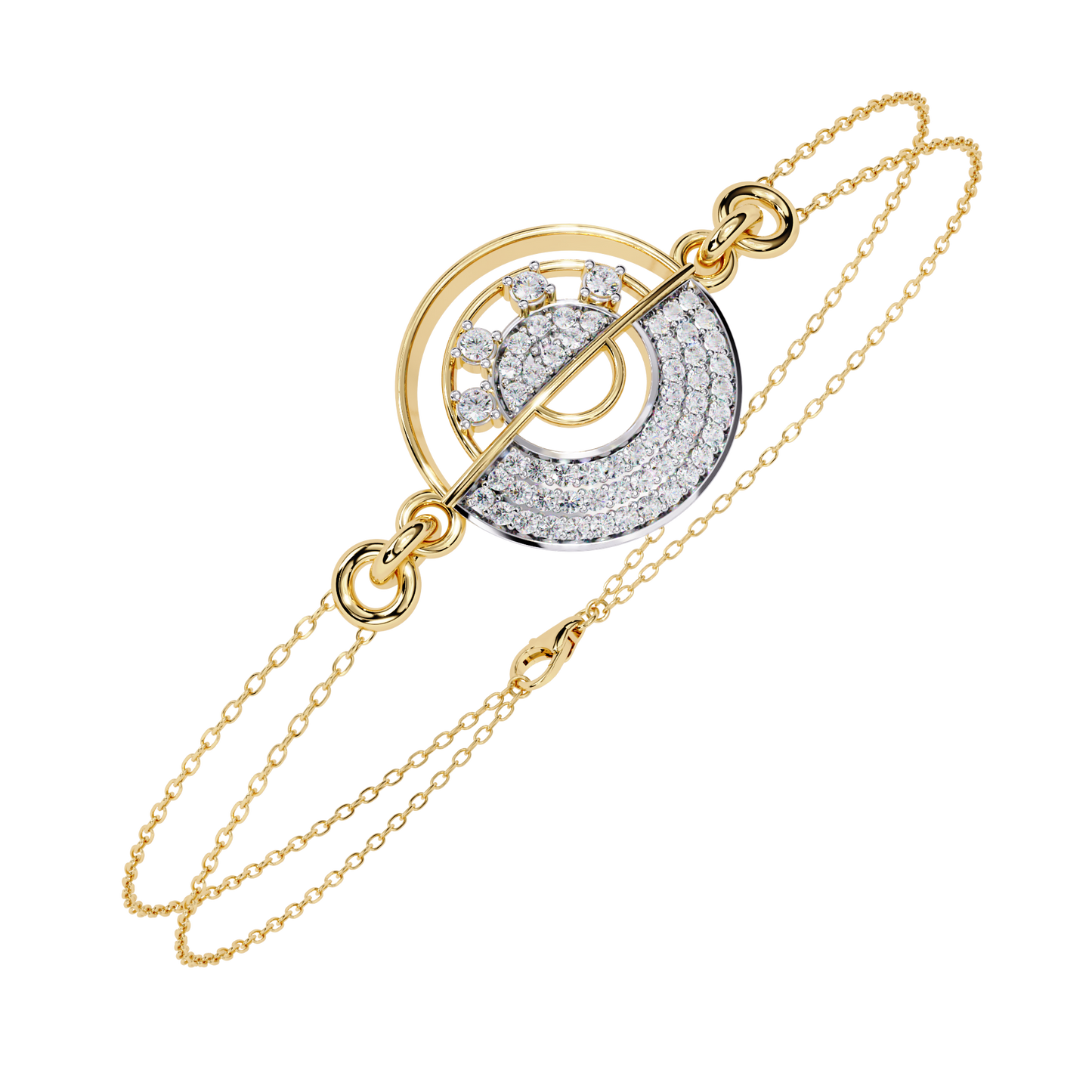 LustreLink Round Diamond Bracelet