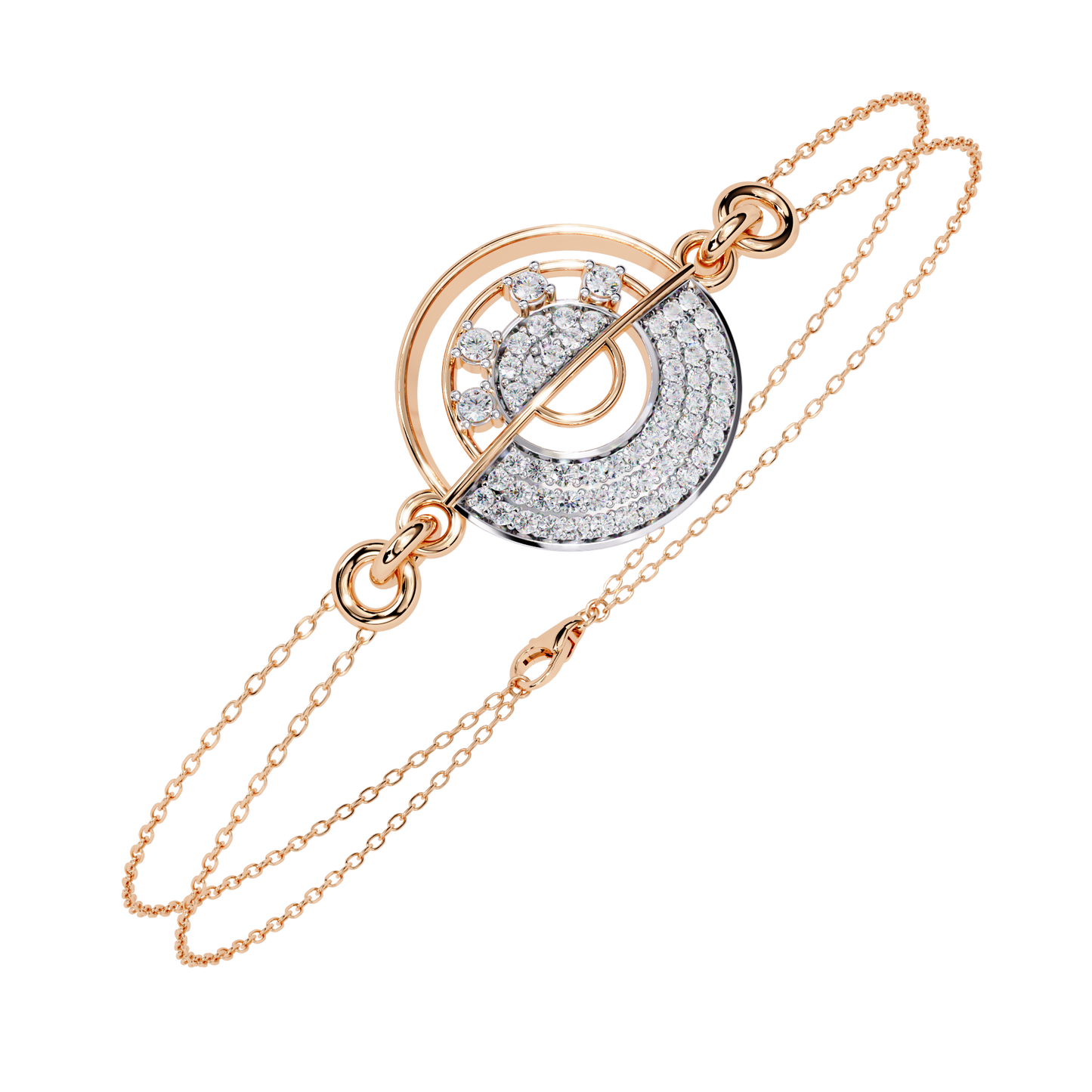 LustreLink Round Diamond Bracelet