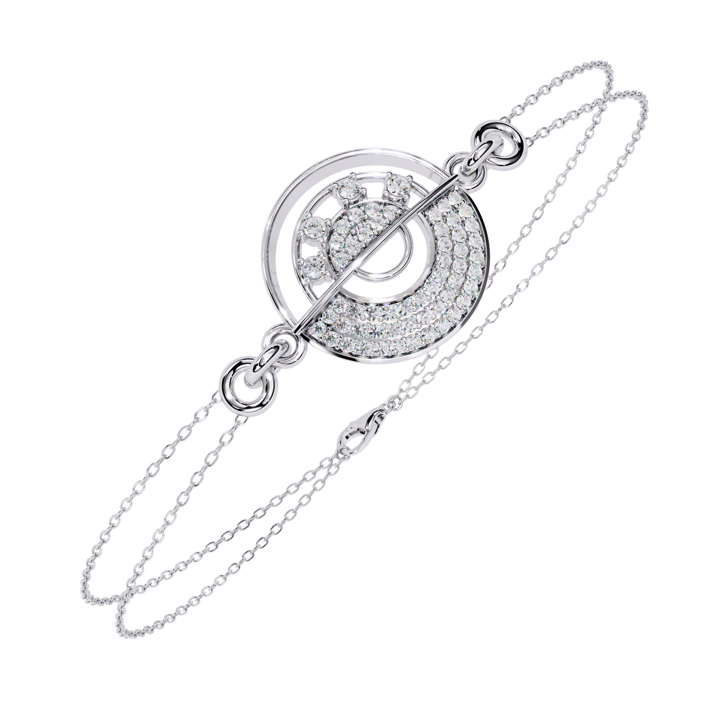 LustreLink Round Diamond Bracelet