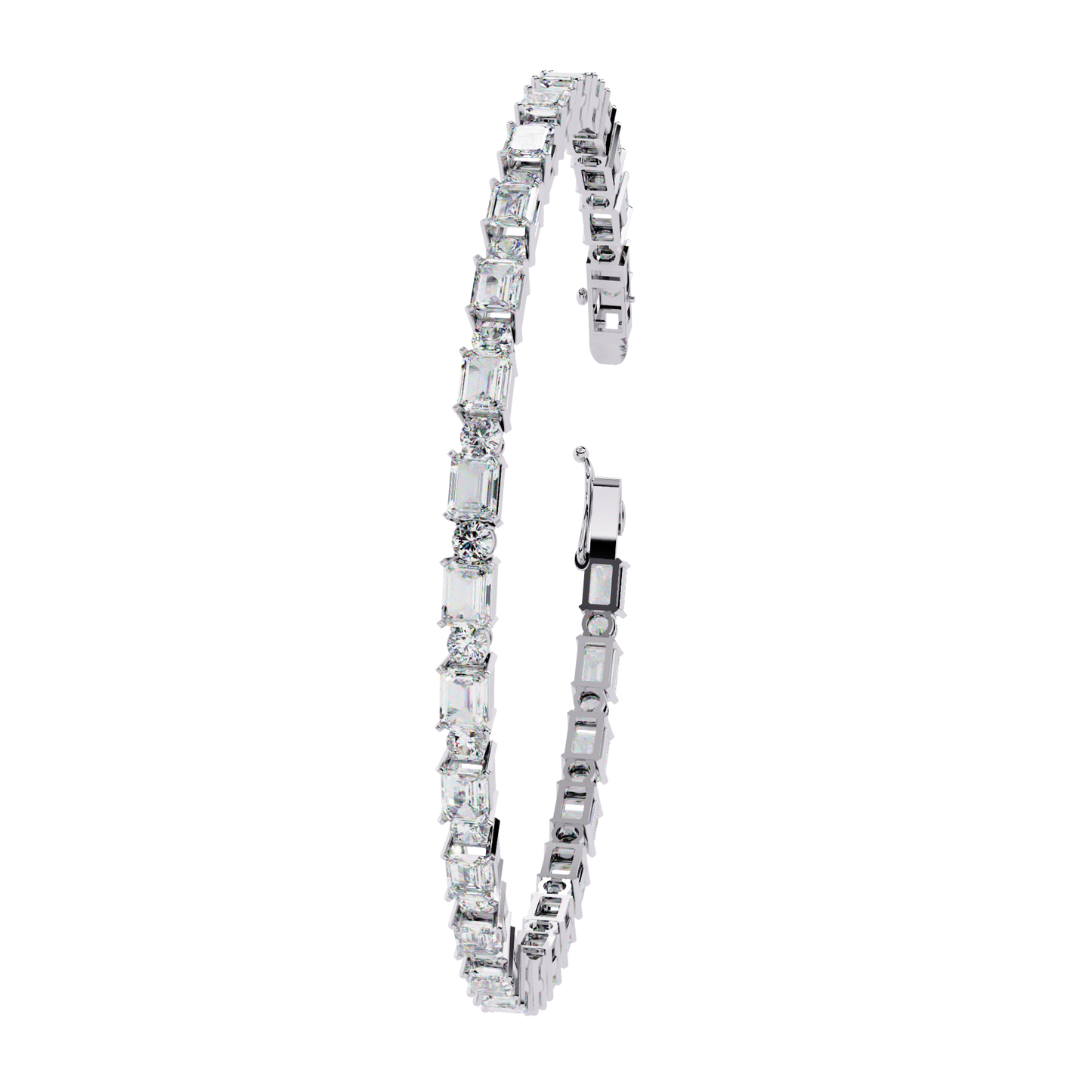 Glimmerine Emerald Diamond Bracelet