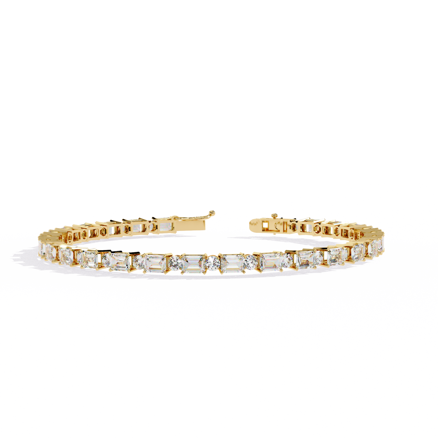 Glimmerine Emerald Diamond Bracelet