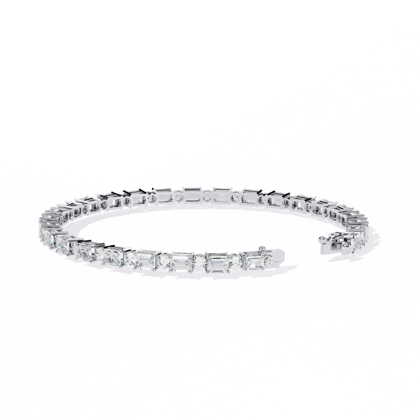 Glimmerine Emerald Diamond Bracelet