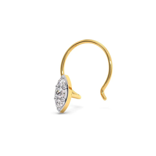 Allure Round Diamond Nose Pin