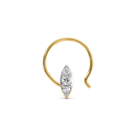 Allure Round Diamond Nose Pin