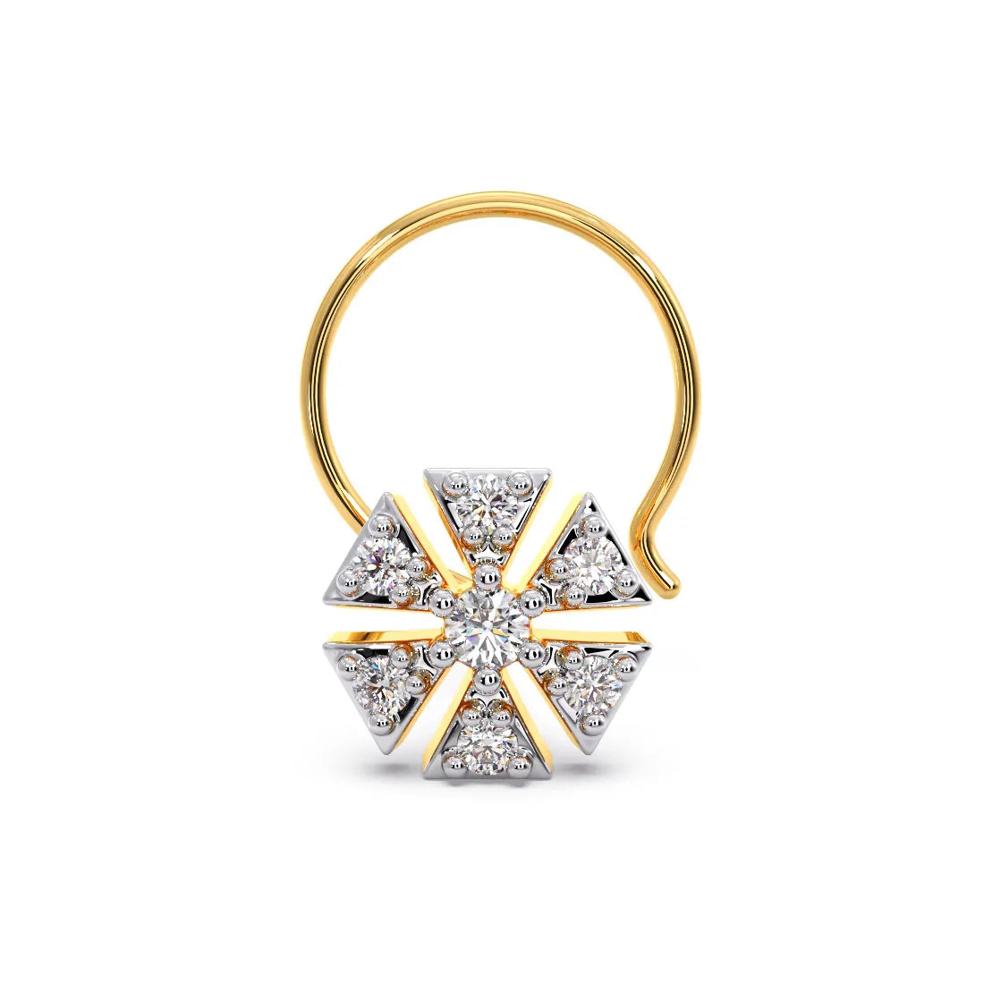 Sparkle Round Diamond Nose Pin