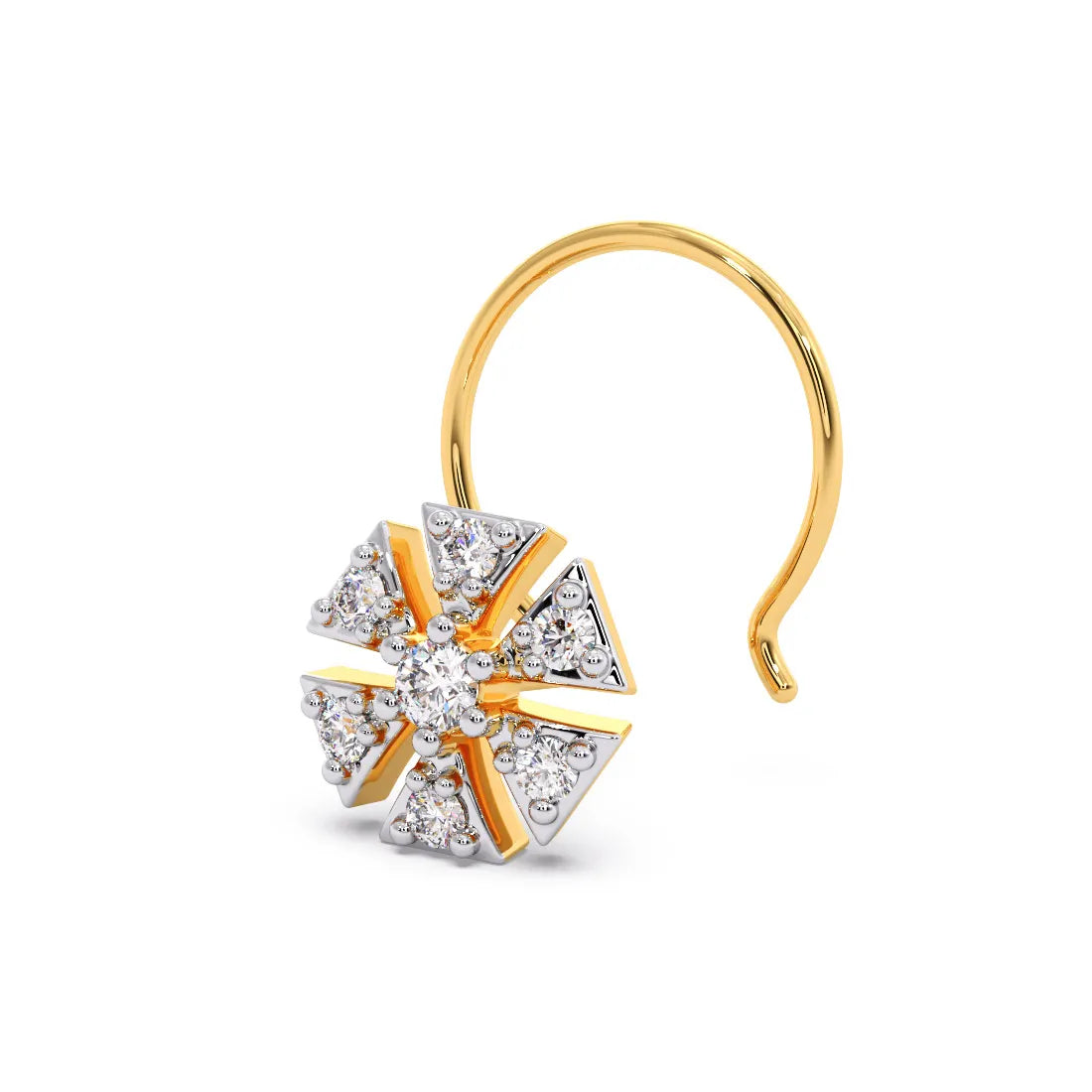 Sparkle Round Diamond Nose Pin