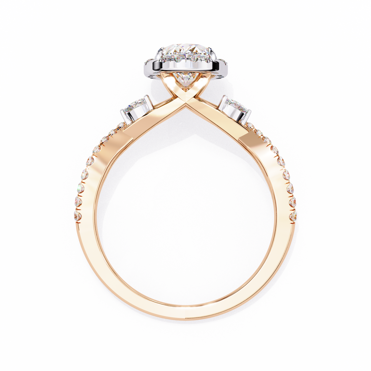 Vivid Oval Diamond Ring