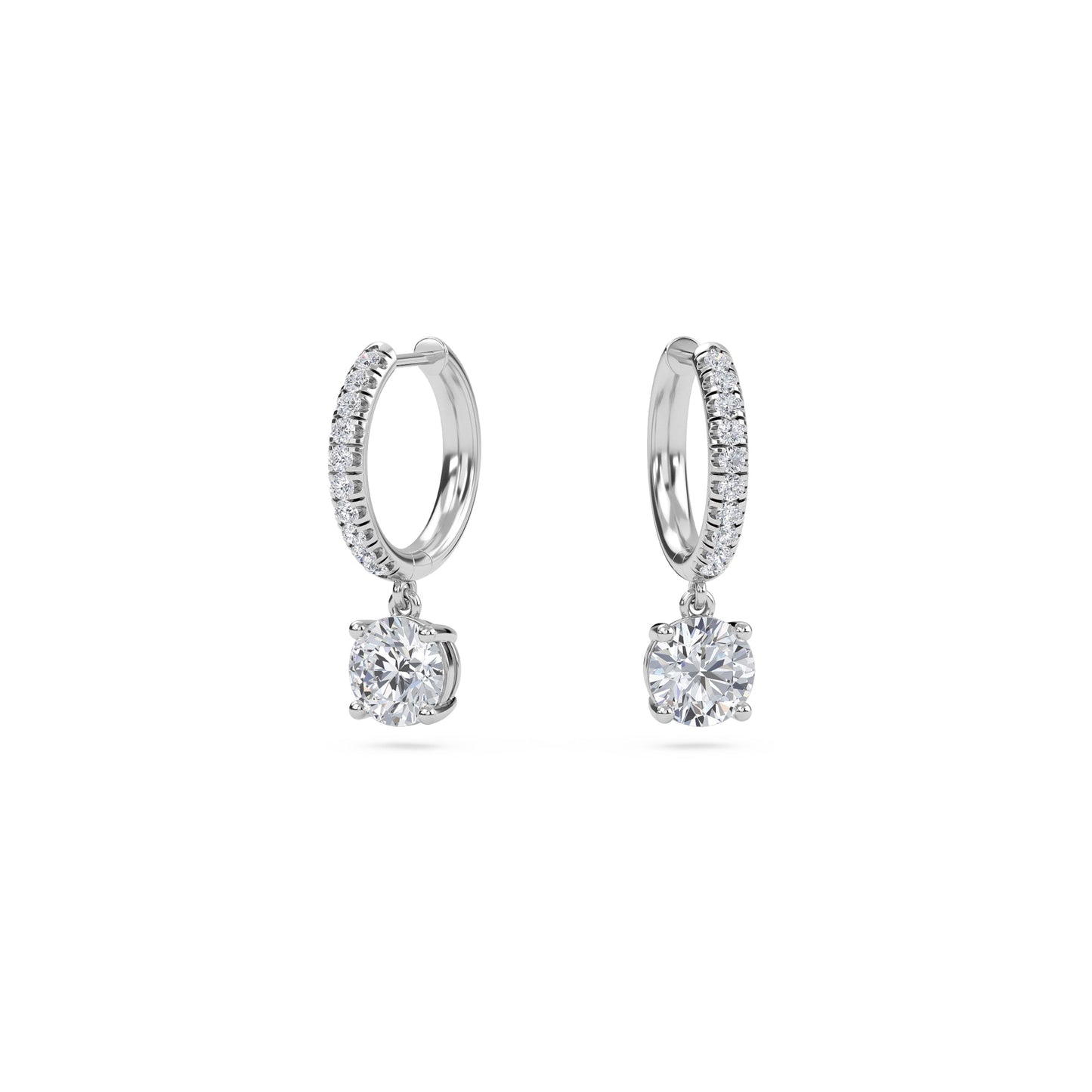 Charm 4 Carat (2+2) Round Diamond Earring