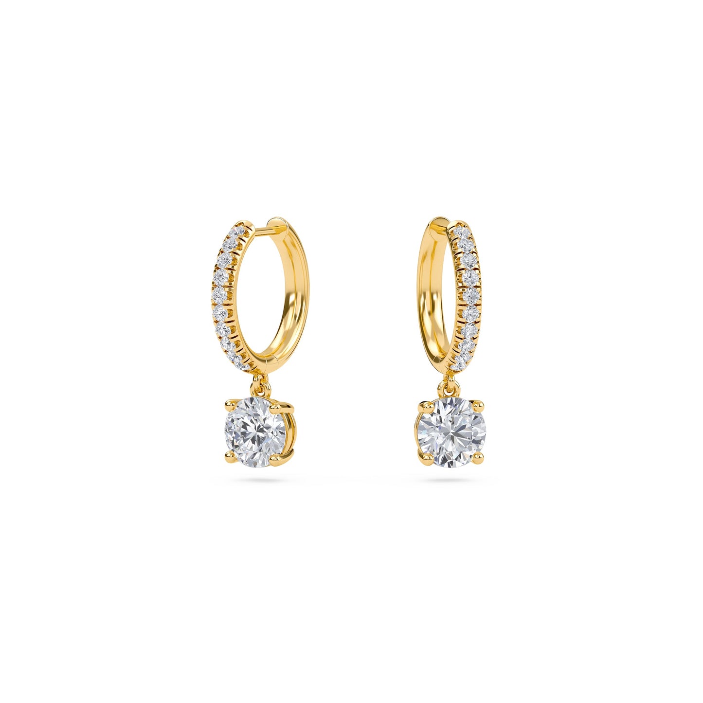 Charm 4 Carat (2+2) Round Diamond Earring