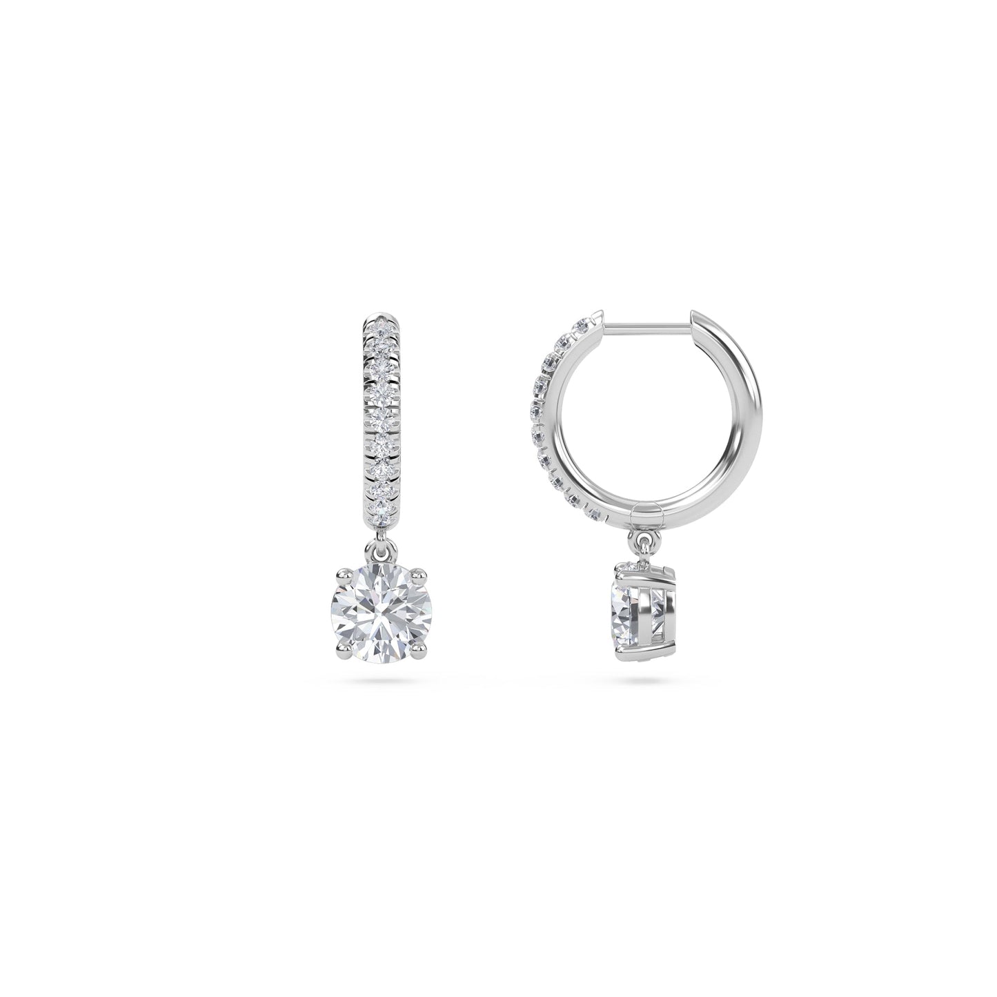 Charm 4 Carat (2+2) Round Diamond Earring