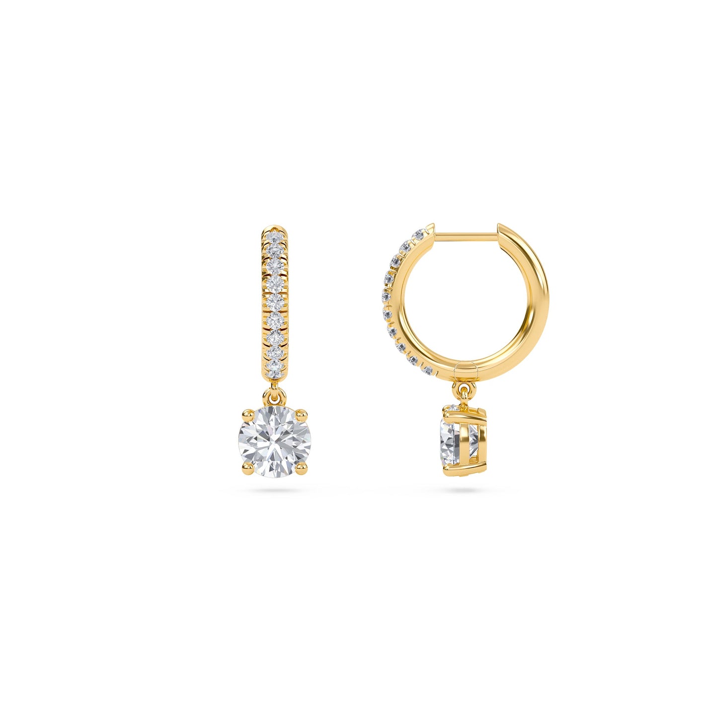 Charm 4 Carat (2+2) Round Diamond Earring