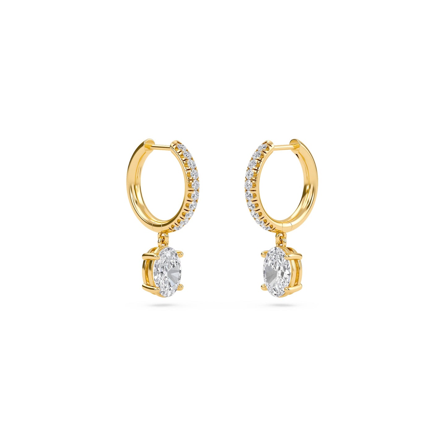Charm 1 Carat (0.5+0.5) Oval Diamond Earring