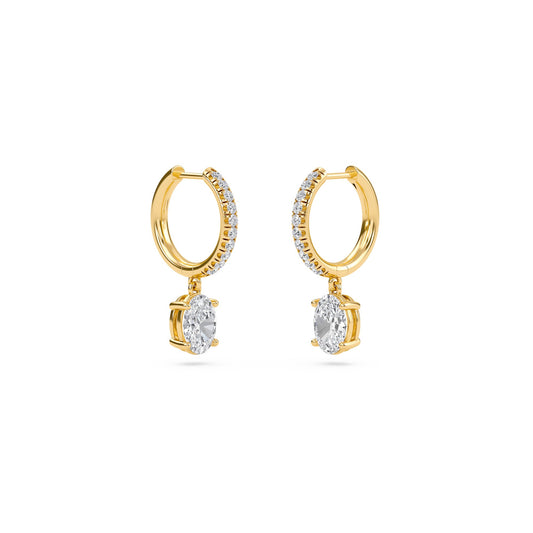 Charm 1 Carat (0.5+0.5) Oval Diamond Earring