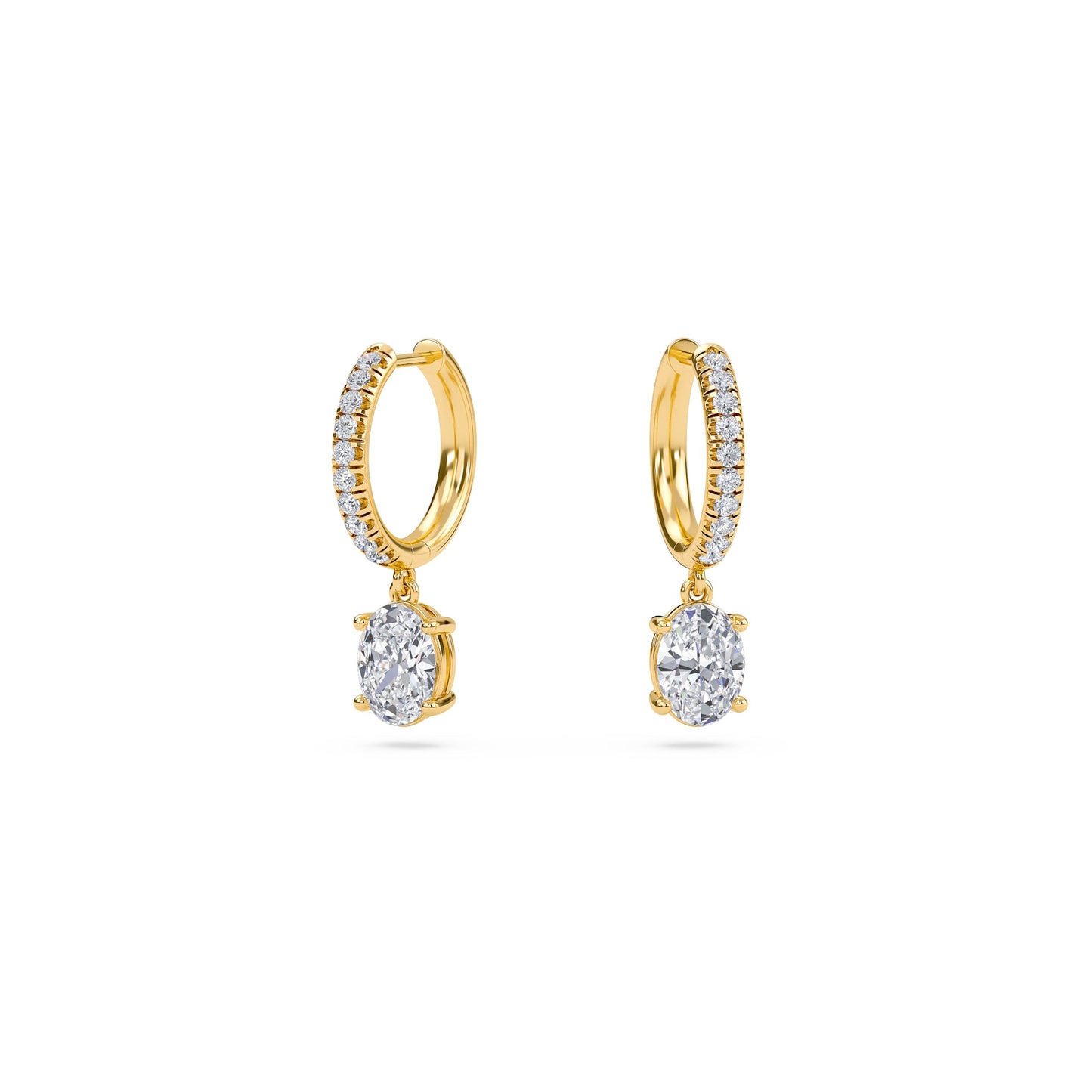 Charm 1 Carat (0.5+0.5) Oval Diamond Earring