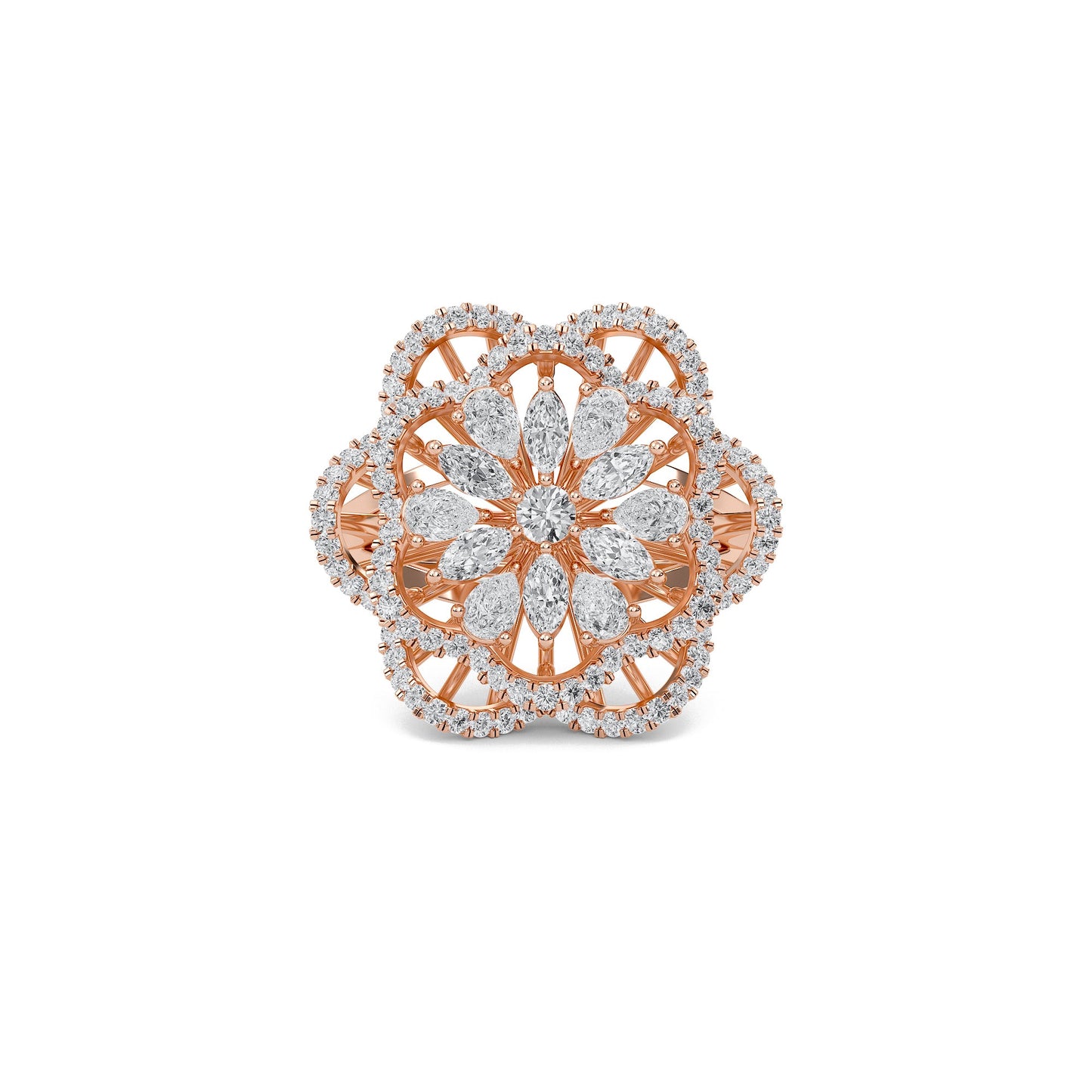 Lotus Diamond Ring