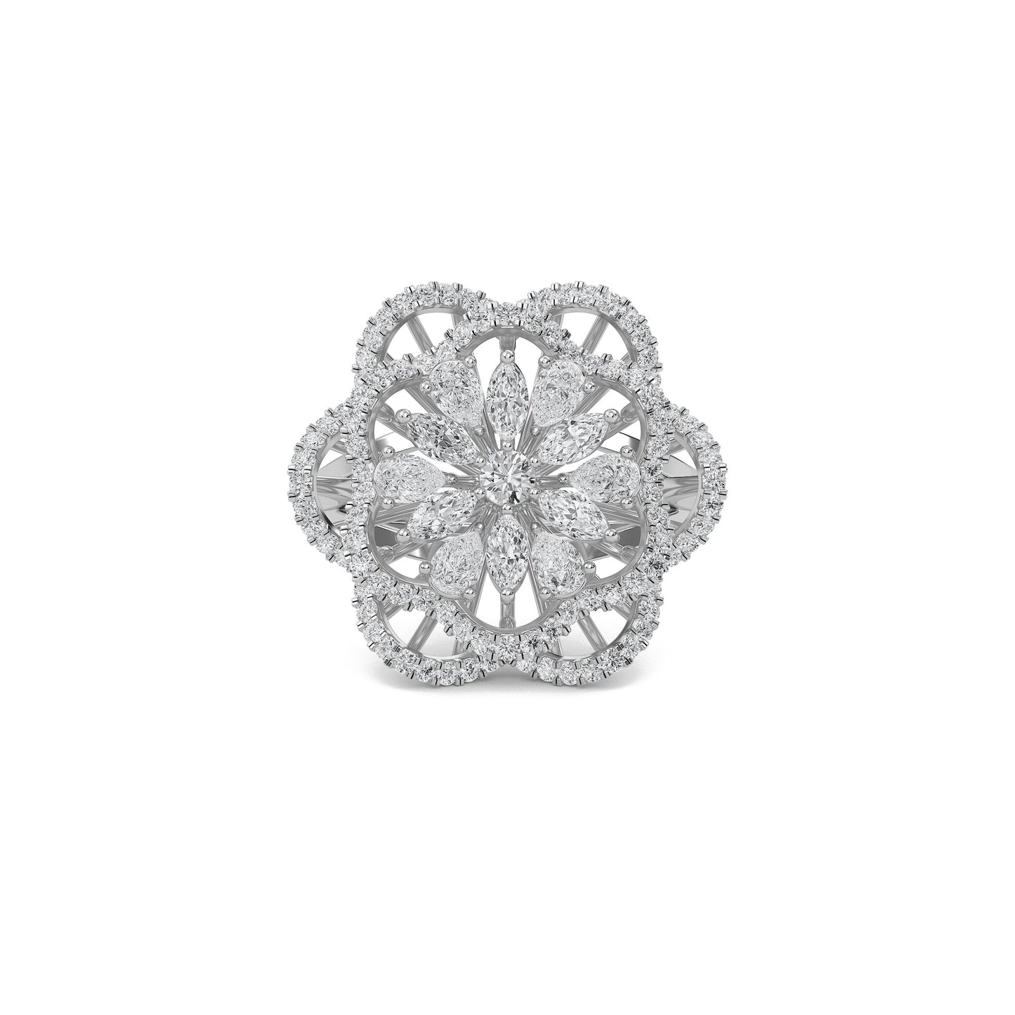 Lotus Diamond Ring