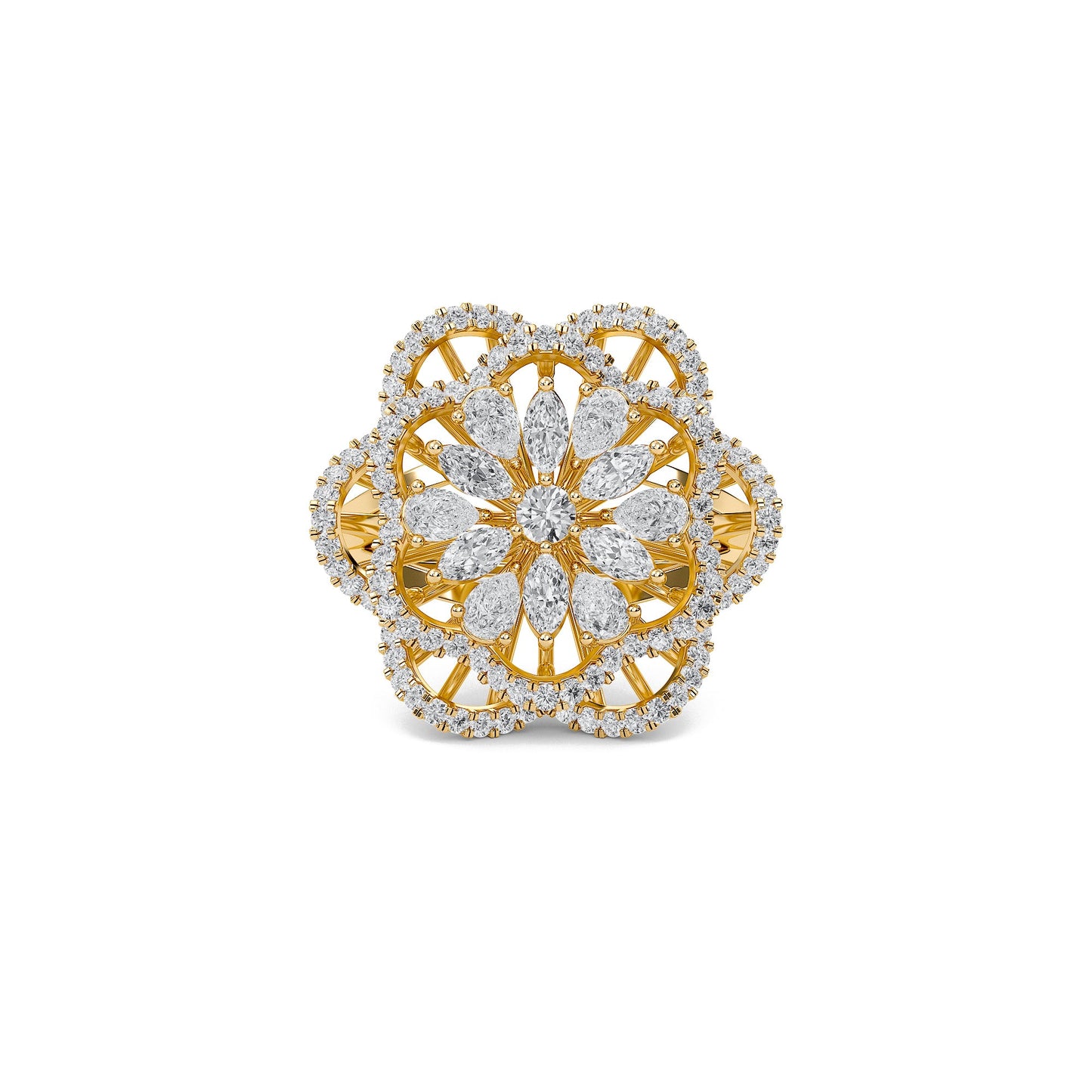 Lotus Diamond Ring