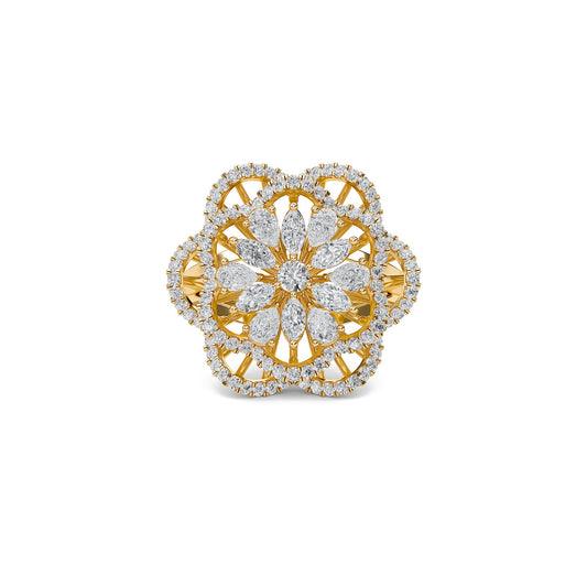 Lotus Diamond Ring