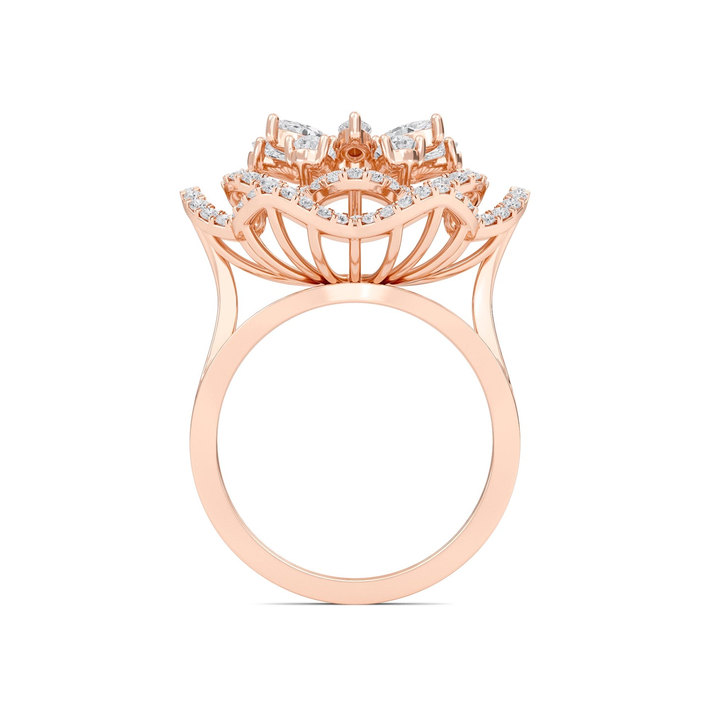 Lotus Diamond Ring