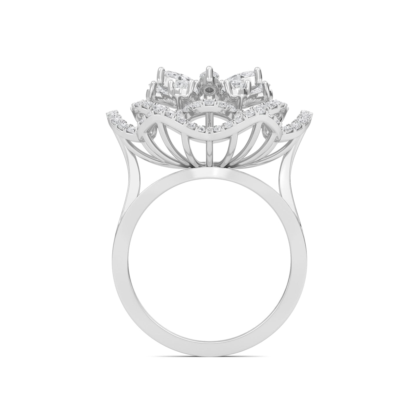 Lotus Diamond Ring